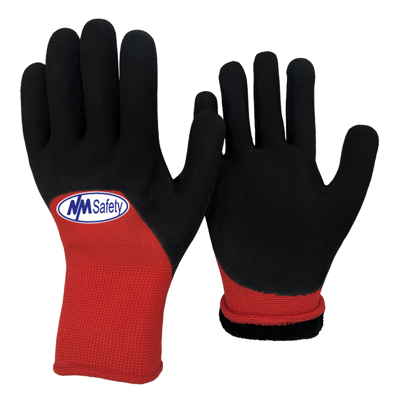 red-foam-latex-half-coated-winter-work-glove
